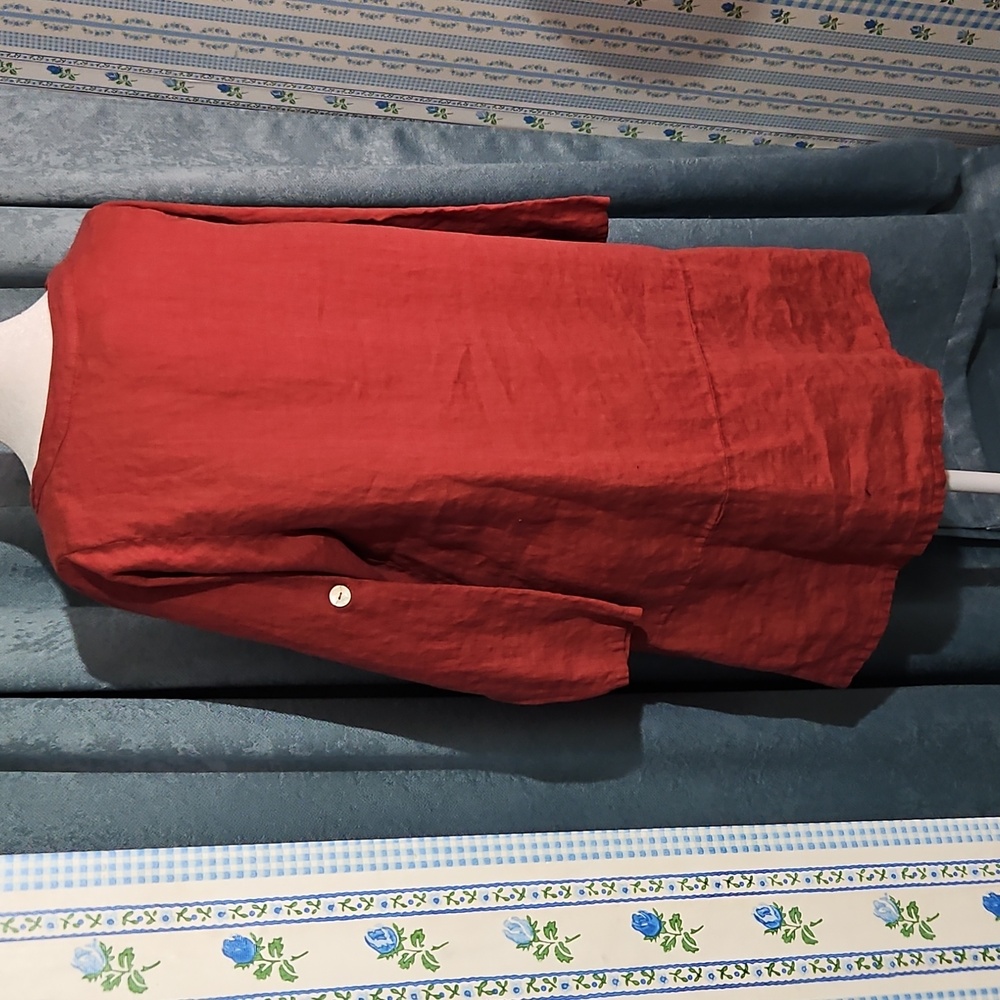 Match Point Rust Colored Lagenlook Style Button-D… - image 3